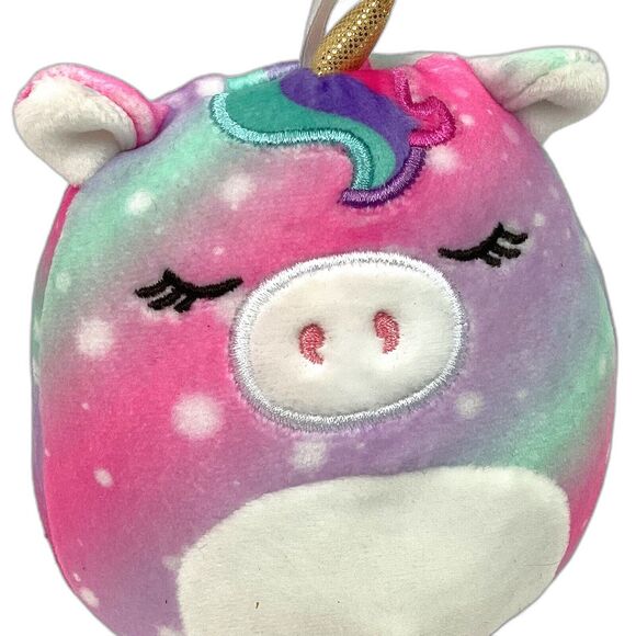 Kellytoy-Squishmallow-Kimia Unicorn-Galaxy Multicolor Swirl Stars - 5" Plush - Picture 1 of 9